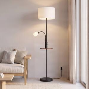 Lampa stojąca Aovan Lindby, czarny, salon / jadalnia, metal, nowoczesny