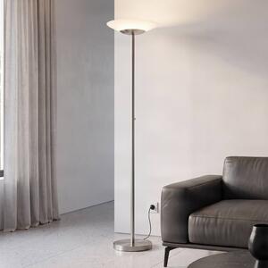 Lampa stojąca LED Ragna Lindby, możliwość ściemniania, aluminiowy / szary / cynkowy, salon / jadalnia, szkło, nowoczesny
