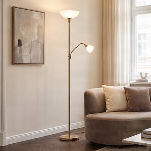 Lampa stojąca Jost Lindby, mosiężny / złoty, salon / jadalnia, metal