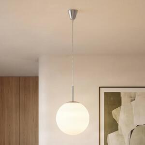 Lampa wisząca szklana Marike Lindby, możliwość ściemniania, biały / opal, salon / jadalnia, szkło, nowoczesny