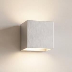 Kinkiet Zuzana Arcchio, możliwość ściemniania, aluminiowy / szary / cynkowy, salon / jadalnia, aluminium, nowoczesny