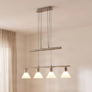 Lampa wisząca Delira Lindby, możliwość ściemniania, aluminiowy / szary / cynkowy, salon / jadalnia, metal, nowoczesny