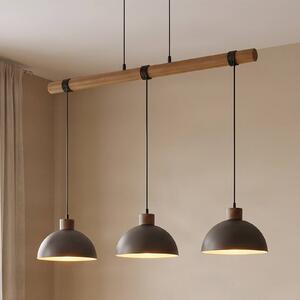 Lampa wisząca Holgar Lindby, możliwość ściemniania, aluminiowy / szary / cynkowy, salon / jadalnia, metal, industrialny