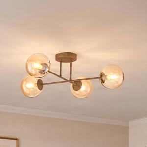 Lampa sufitowa ROMA EMIBIG LIGHTING, możliwość ściemniania, kremowy / amber, salon / jadalnia, szkło, nowoczesny