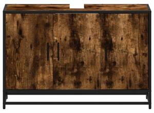 Szafka pod umywalkę, przydymiony dąb, 90x33x60 cm