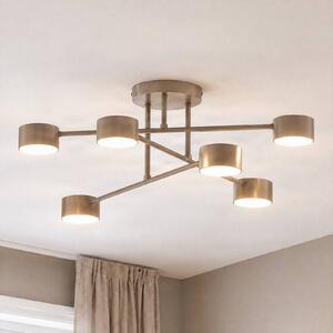 Lampa sufitowa HALO EMIBIG LIGHTING, możliwość ściemniania, kremowy / amber, salon / jadalnia, metal, nowoczesny
