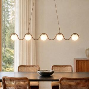 Lampa wisząca SINUS EMIBIG LIGHTING, możliwość ściemniania, kremowy / amber, salon / jadalnia, metal, nowoczesny