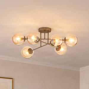 Lampa sufitowa ROMA EMIBIG LIGHTING, możliwość ściemniania, kremowy / amber, salon / jadalnia, szkło, nowoczesny