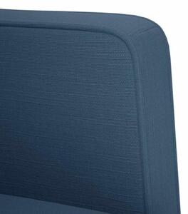 Sofa dwuosobowa niebieska 111 cm tkanina