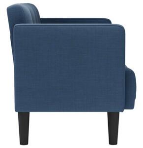 Sofa dwuosobowa niebieska 111 cm tkanina