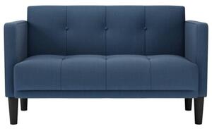 Sofa dwuosobowa niebieska 111 cm tkanina