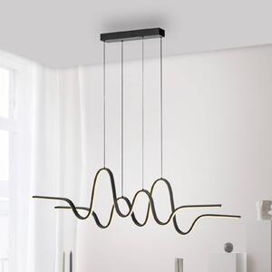 Paul Neuhaus Lampa wisząca Altitude, możliwość ściemniania, czarny, salon / jadalnia, metal, nowoczesny