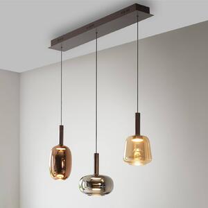 Paul Neuhaus Lampa wisząca szklana Irides, możliwość ściemniania, multikolor, salon / jadalnia, szkło, nowoczesny