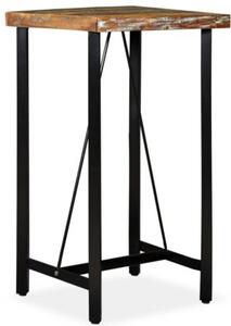 Stolik barowy, lite drewno z odzysku, 60x60x107 cm