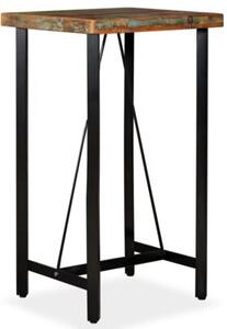 Stolik barowy, lite drewno z odzysku, 60x60x107 cm