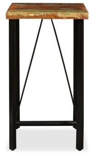 Stolik barowy, lite drewno z odzysku, 60x60x107 cm