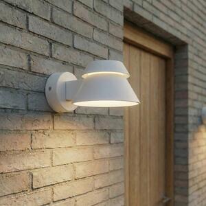 Kinkiet zewnętrzny LED Moena Lucande, aluminiowy / szary / cynkowy, aluminium, nowoczesny