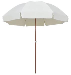 Parasol ogrodowy na stalowym słupku, 300 cm, piaskowy
