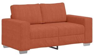 Sofa dwuosobowa czerwono-pomaraÅczowa 160x77x82 cm tkanina sztruksowa