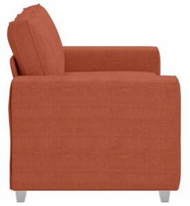 Sofa dwuosobowa czerwono-pomaraÅczowa 160x77x82 cm tkanina sztruksowa