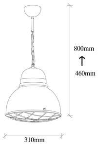 Opviq Lampa wisząca Saglam 3729, żółta, żelazo, Ø 32 cm