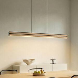 Lampa wisząca Lisene Quitani, możliwość ściemniania, jasne drewno, salon / jadalnia, aluminium, design