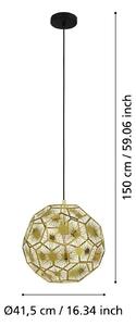 EGLO Lampa wisząca Skoura, możliwość ściemniania, mosiężny / złoty, salon / jadalnia, metal, nowoczesny