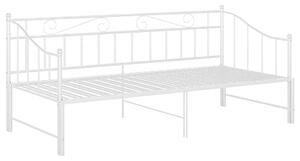 Białe metalowe łóżko rozkładane 90x200 cm - Norman