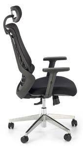Czarny ergonomiczny fotel obrotowy z regulacją wysokości siedziska - Zynex
