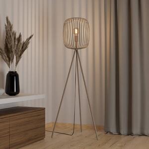 EGLO Lampa stojąca Romazzina, kremowy / amber, salon / jadalnia, metal, nowoczesny