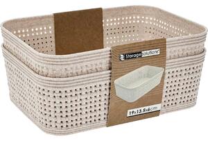 Plastikowe koszyki do organizacji, 19 x 13,5 x 6 cm, 2 szt