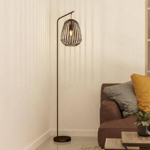 EGLO Lampa stojąca Espinal, brązowy / mosiężny, salon / jadalnia, metal, nowoczesny