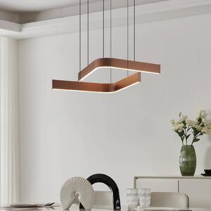 EGLO Żyrandol LED Smart Folcino-Z, kolor brązowy, 64 cm, CCT możliwość ściemniania, brązowy / mosiężny, salon / jadalnia, metal, nowoczesny
