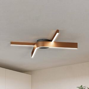 EGLO Inteligentna lampa sufitowa LED Folcino-Z, kolor brązowy, 64 cm, CCT możliwość ściemniania, brązowy / mosiężny, salon / jadalnia, metal, nowoczesny