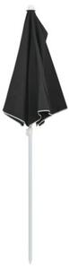 Półokrągły parasol ogrodowy na słupku, 180x90 cm, czarny
