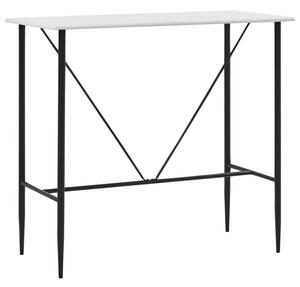 Stolik barowy, biały, 120 x 60 x 110 cm, mdf