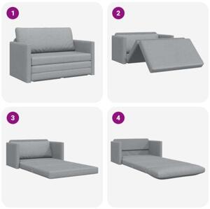 Sofa bed jasnoszary 124 x 71 x 78 cm tkanina