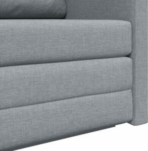 Sofa bed jasnoszary 124 x 71 x 78 cm tkanina