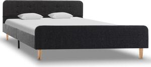 Rama łóżka, ciemnoszara, płótno konopne, 140 x 200 cm