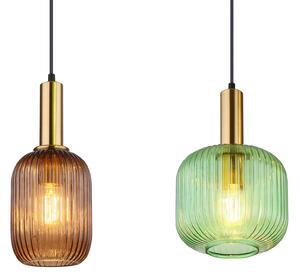 Globo Lampa wisząca szklana Normy, możliwość ściemniania, multikolor, salon / jadalnia, szkło