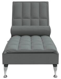 Szezlong masujÄ cy z waÅkiem, ciemnoszary, tapicerowany tkaninÄ