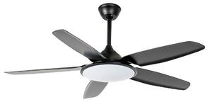 Wentylator sufitowy LED Divian, czarny, DC, cichy, CCT – Lucande Lucande, Divian, czarny, salon, metal, nowoczesny