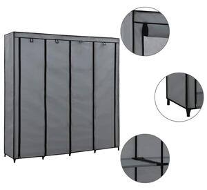 Szafa z 4 przegrodami, szara, 175 x 45 x 170 cm