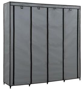 Szafa z 4 przegrodami, szara, 175 x 45 x 170 cm