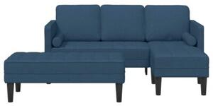 Zestaw sof 2 szt. niebieski 173 x 131 x 67 cm tkanina