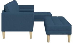 Zestaw sof 2 szt. niebieski 173 x 131 x 67 cm tkanina