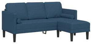 Zestaw sof 2 szt. niebieski 173 x 131 x 67 cm tkanina