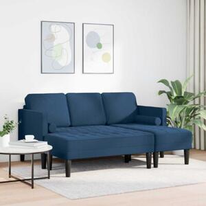Zestaw sof 2 szt. niebieski 173 x 131 x 67 cm tkanina