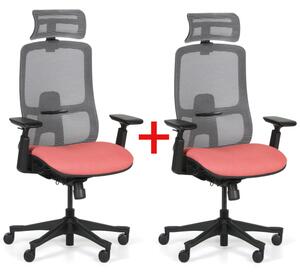 Krzesło biurowe JANE 1+1 GRATIS, czerwone