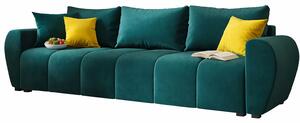 Welurowa sofa rozkładana w kolorze morskim T8-S02
